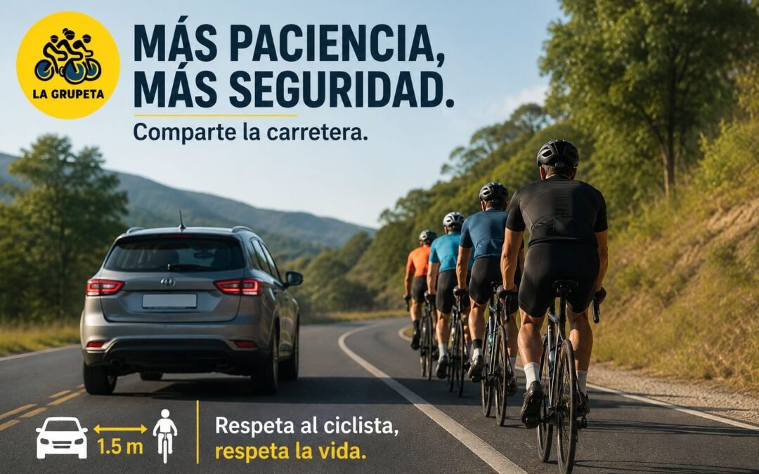 RECOMENDACIONES PARA AUTOMOVILISTAS CUANDO SE ENCUENTREN GRUPETA DE CICLUSTAS EN CARRETERA