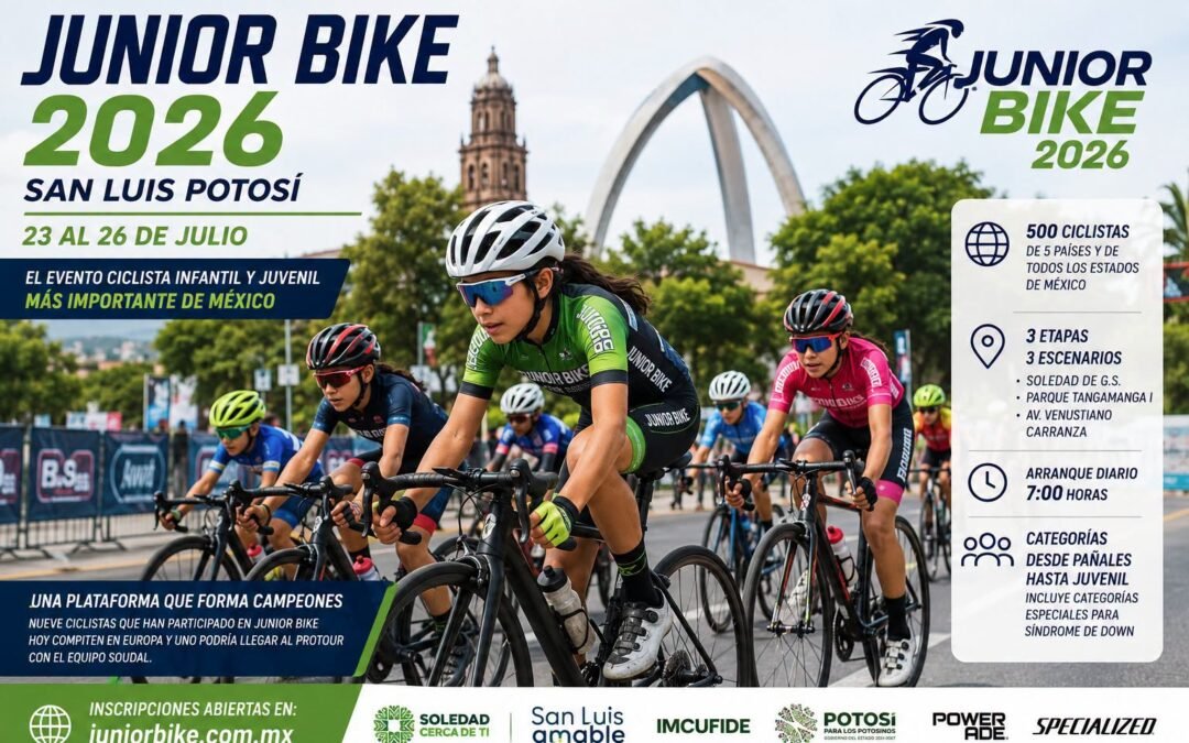JUNIOR BIKE 2026 CONVERTIRÁ A SAN LUIS POTOSÍ EN LA CAPITAL DEL CICLISMO JUVENIL INTERNACIONAL