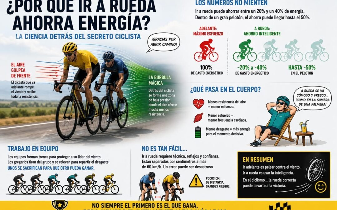 ¿POR QUÉ IR A RUEDA ES CASI COMO TENER SUPERPODERES? LA CIENCIA DETRÁS DEL MAYOR SECRETO DEL CICLISMO