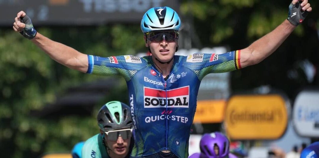 EN ACCIDENTADA LLEGADA, MERLIER CONQUISTA SU TERCERA ETAPA EN EL TOUR DE FRANCIA