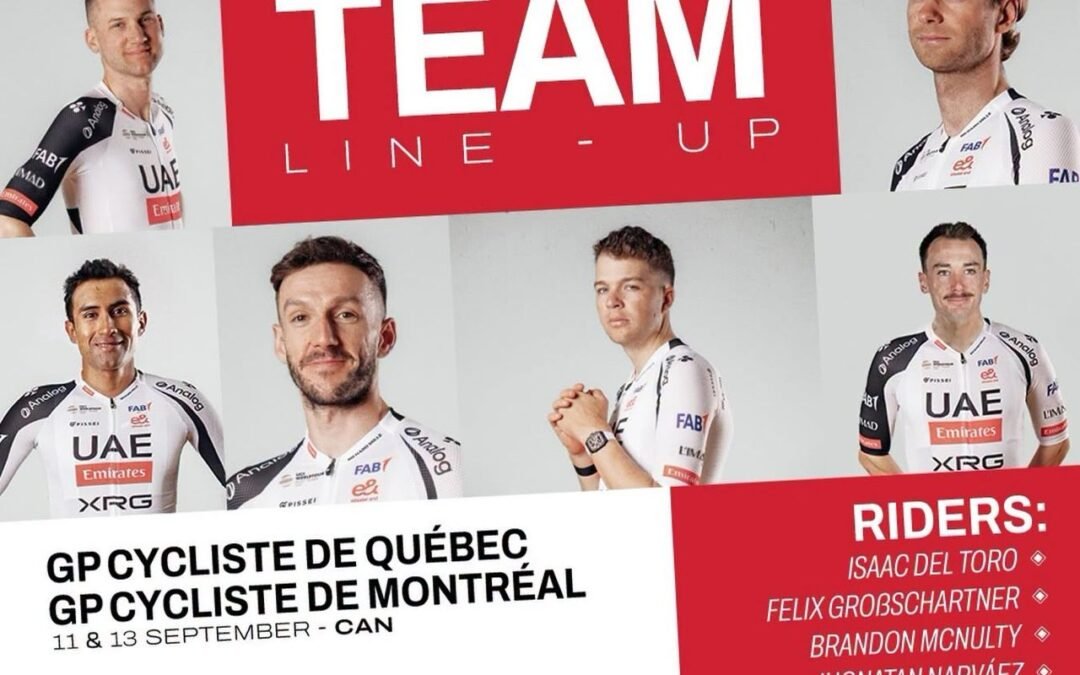 UAE TEAM EMIRATES-XRG LLEVA A ISAAC DEL TORO Y A SU ESCUADRÓN DE LUJO A CANADÁ